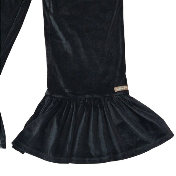 NWT Matilda Jane Black Ruffle Velvet Pants  SMALL - Picture 6 of 8